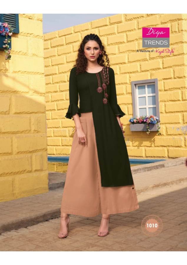 Diya Trends Present Florence 1 Kurti With Bottom Collection.