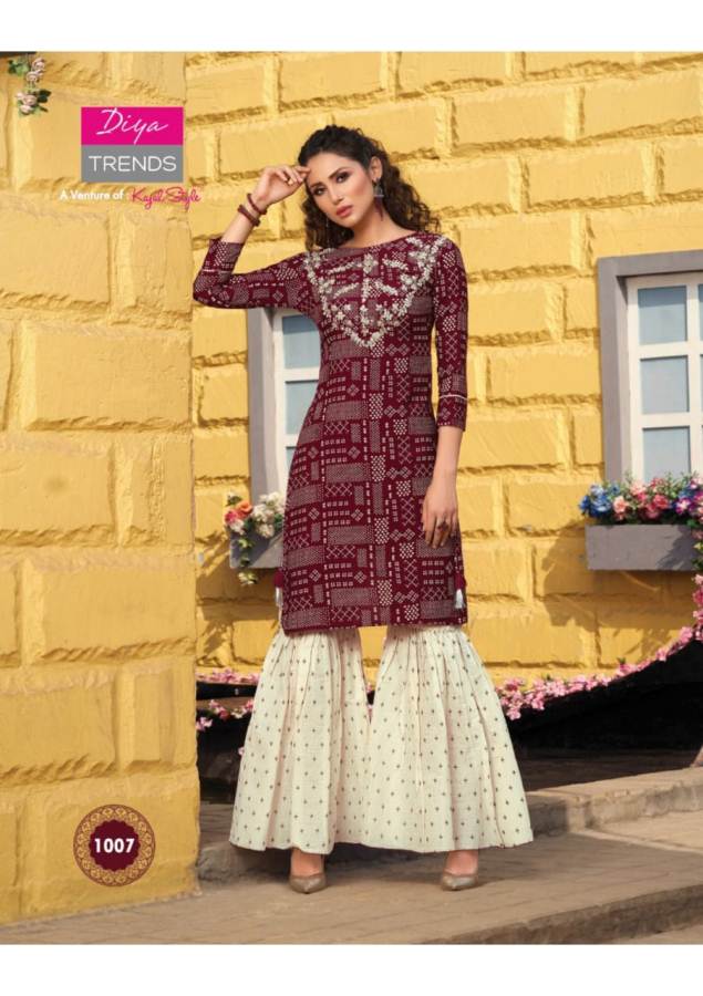 Diya Trends Present Florence 1 Kurti With Bottom Collection.