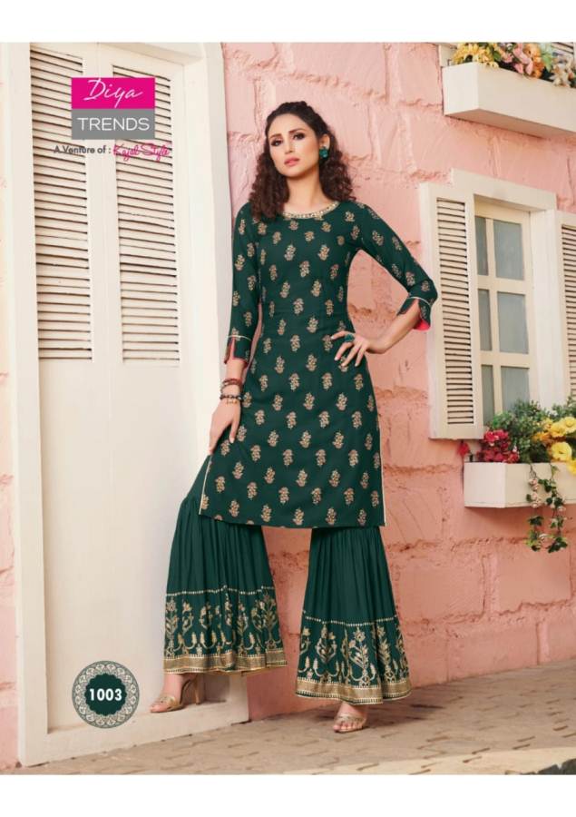 Diya Trends Present Florence 1 Kurti With Bottom Collection.
