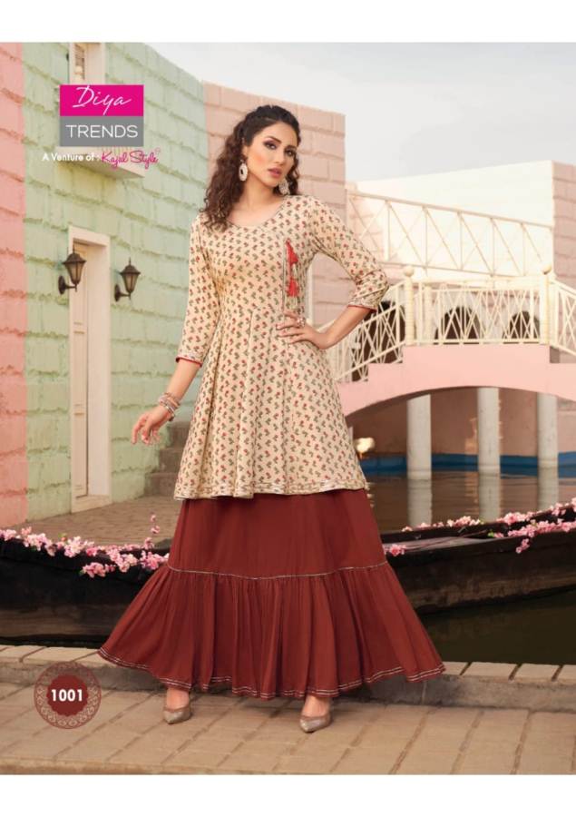 Diya Trends Present Florence 1 Kurti With Bottom Collection.