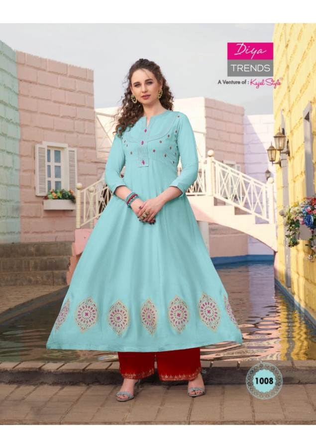 Diya Trends Present Florence 1 Kurti With Bottom Collection.