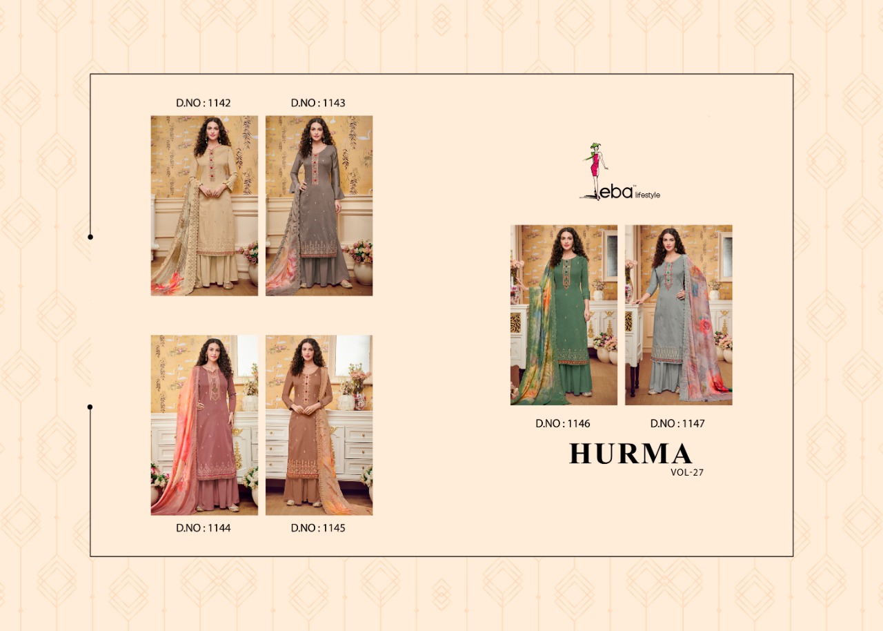 Eba Present  Hurma Vol 27party Wear  Dress Material