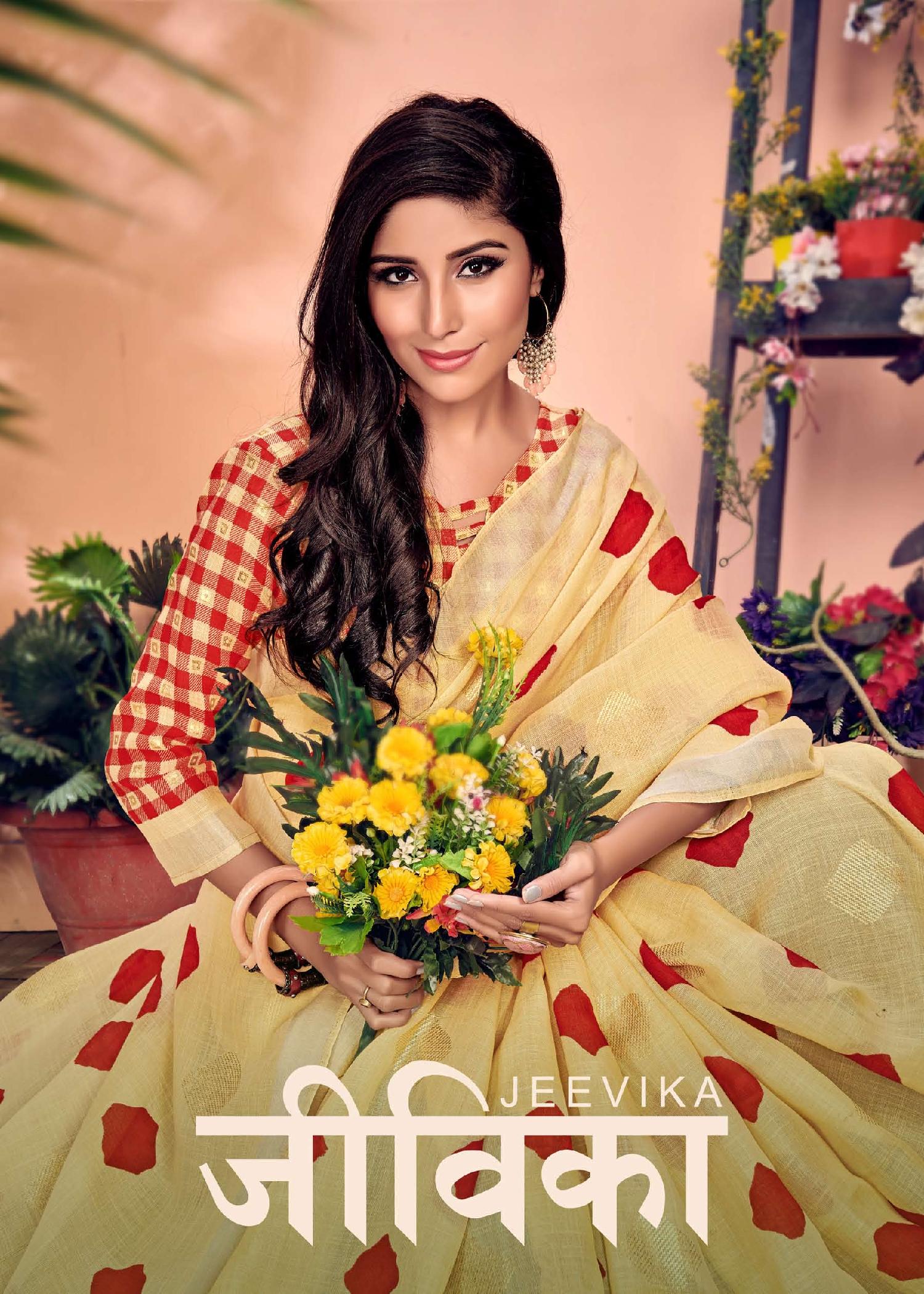 Jeevika Weight Less Casual Wear Sarees Catalogue