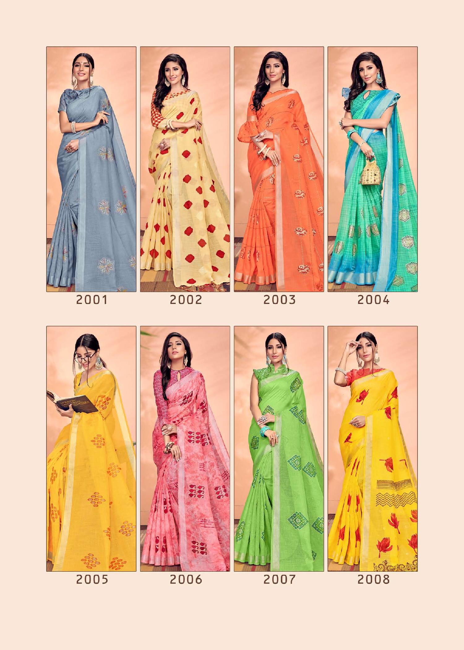 Jeevika Weight Less Casual Wear Sarees Catalogue