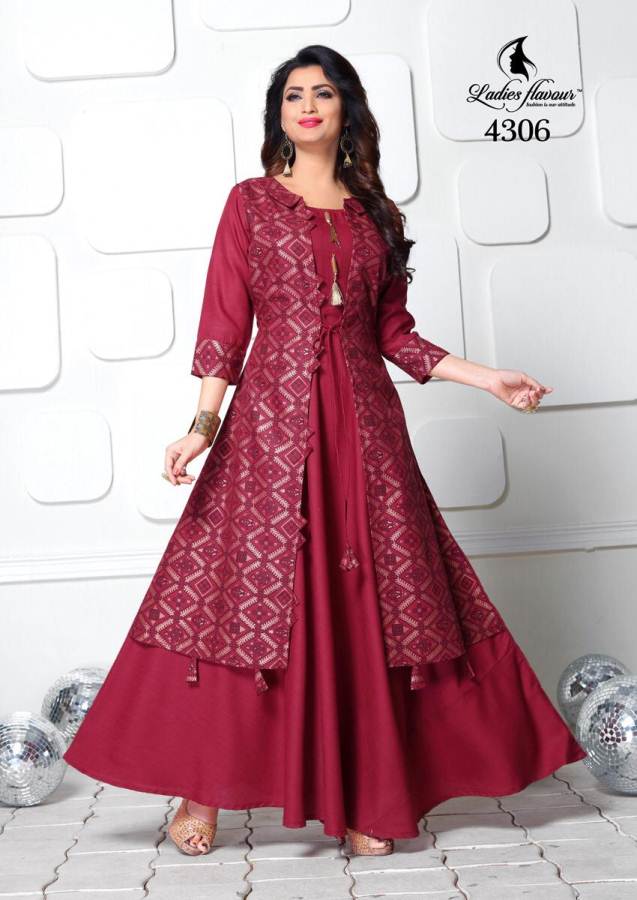 Ladies Flavour Present  Miss World Vol 2 Long Party Wear Kurti
