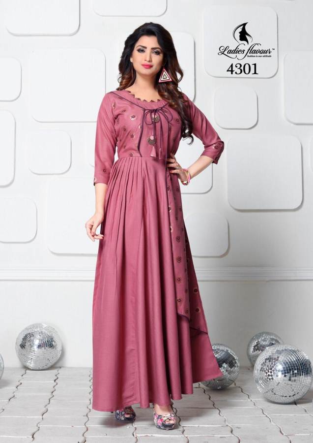 Ladies Flavour Present  Miss World Vol 2 Long Party Wear Kurti