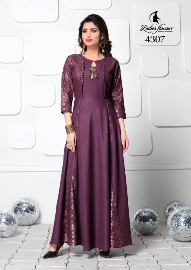 Ladies Flavour Present  Miss World Vol 2 Long Party Wear Kurti
