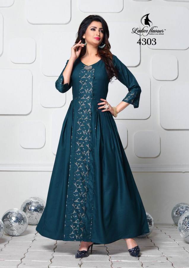 Ladies Flavour Present  Miss World Vol 2 Long Party Wear Kurti