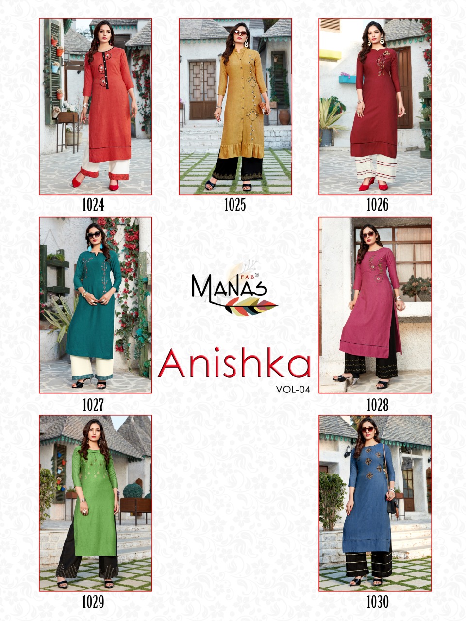 Manas  Present Anishka Vol 4 Kurtis Catalogue.
