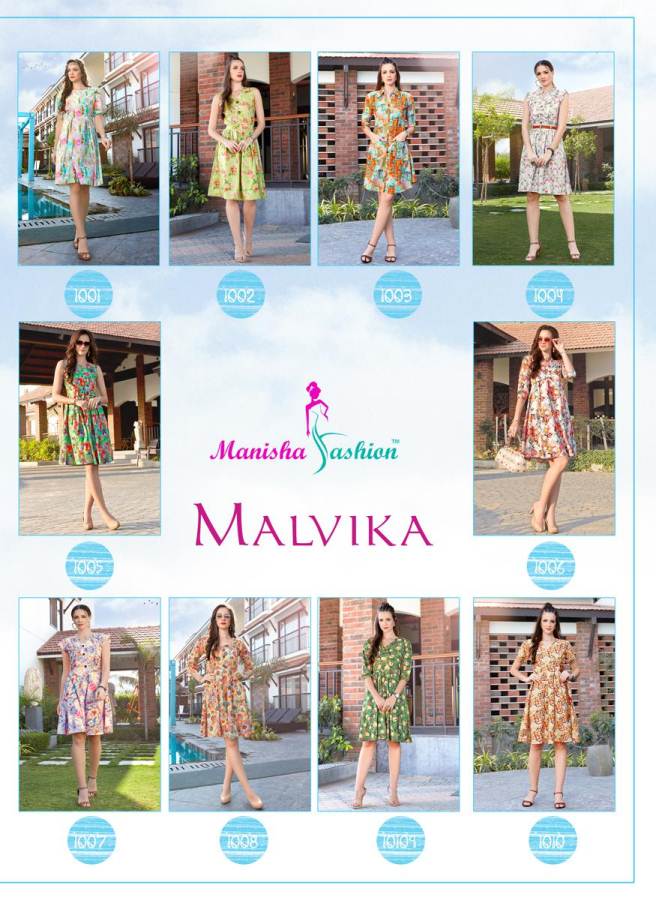 Malvika Vol 1 Manisha Fashion Party Wear  Kurti Catalogue