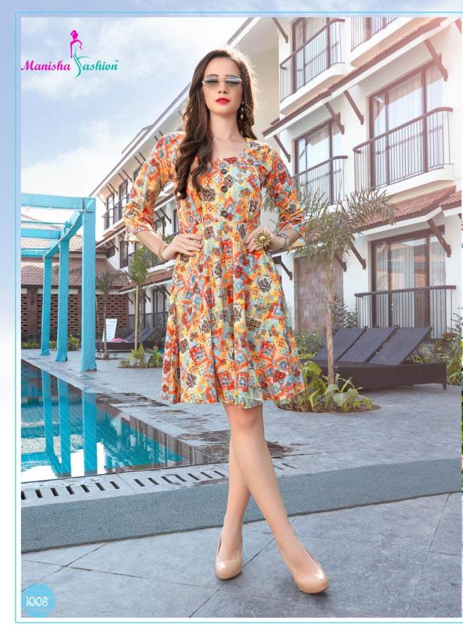 Malvika Vol 1 Manisha Fashion Party Wear  Kurti Catalogue