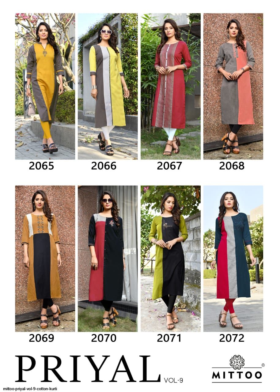 Mittoo Present Priyal Vol 9 Kurtis Catalogue