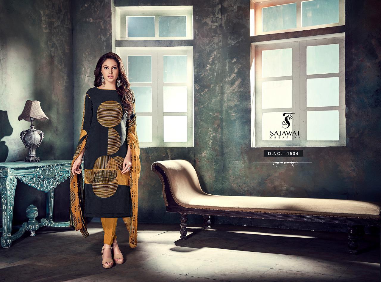 Sajawat Present Matrix Partywear Dress Material