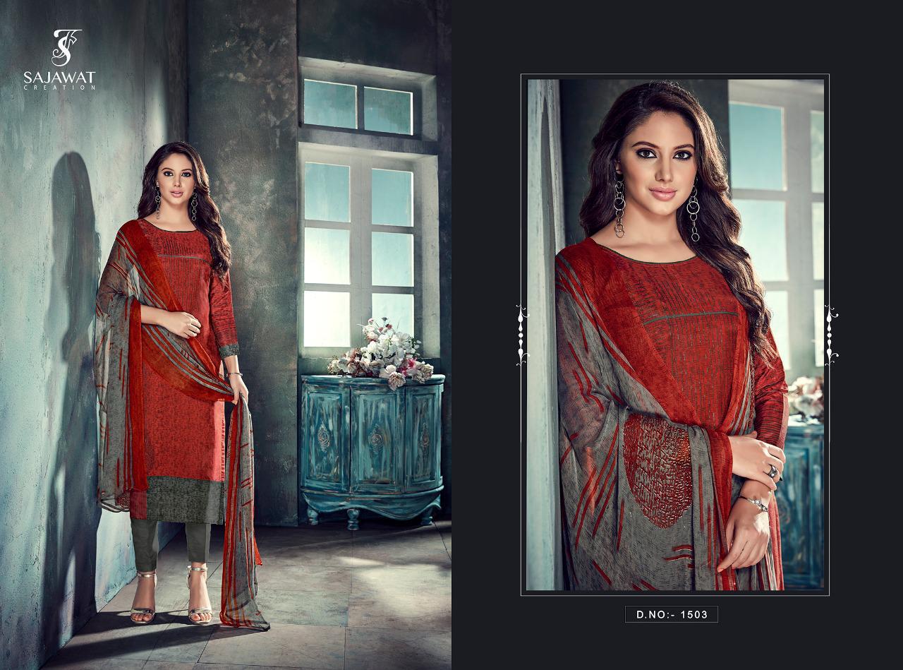 Sajawat Present Matrix Partywear Dress Material