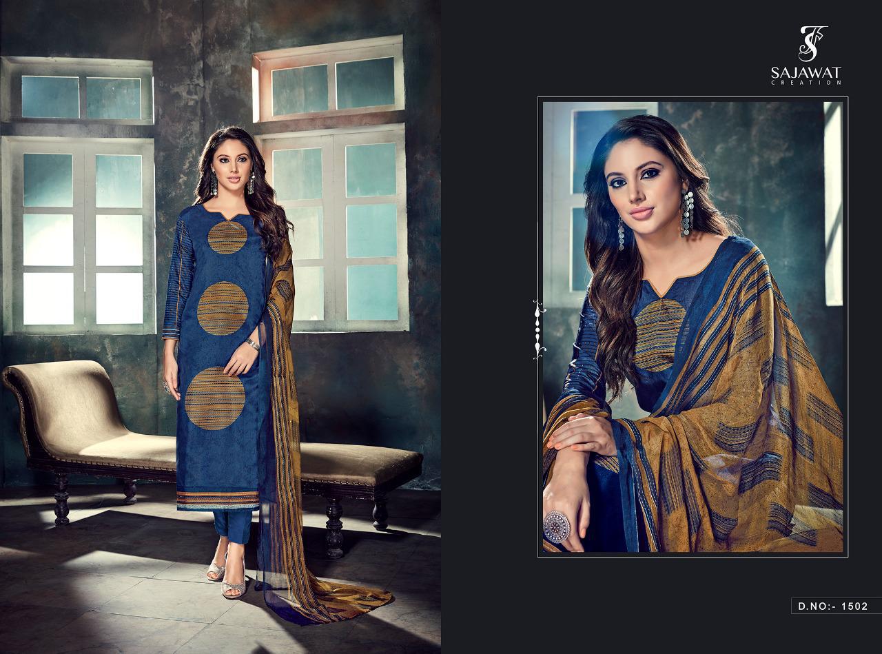 Sajawat Present Matrix Partywear Dress Material
