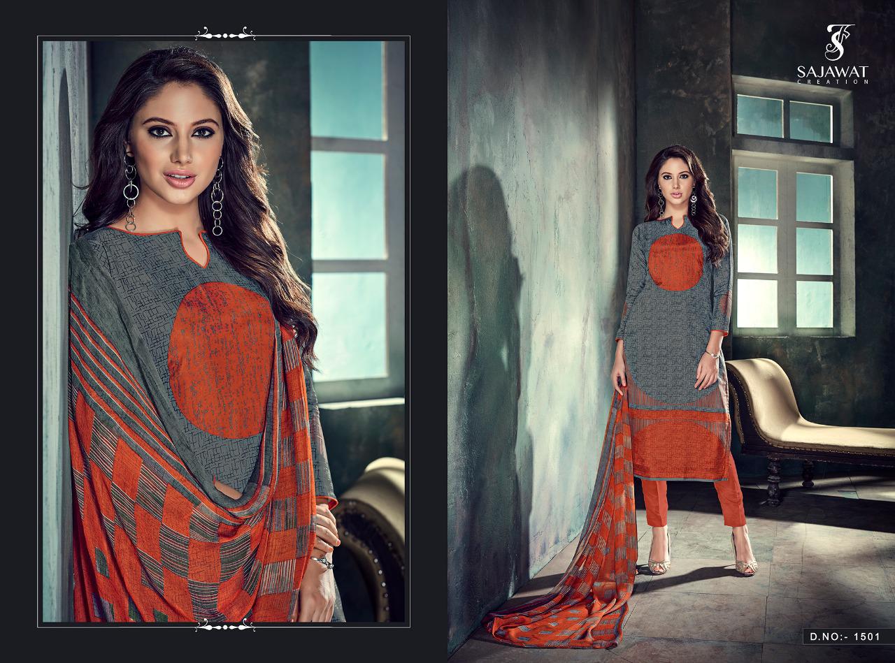 Sajawat Present Matrix Partywear Dress Material