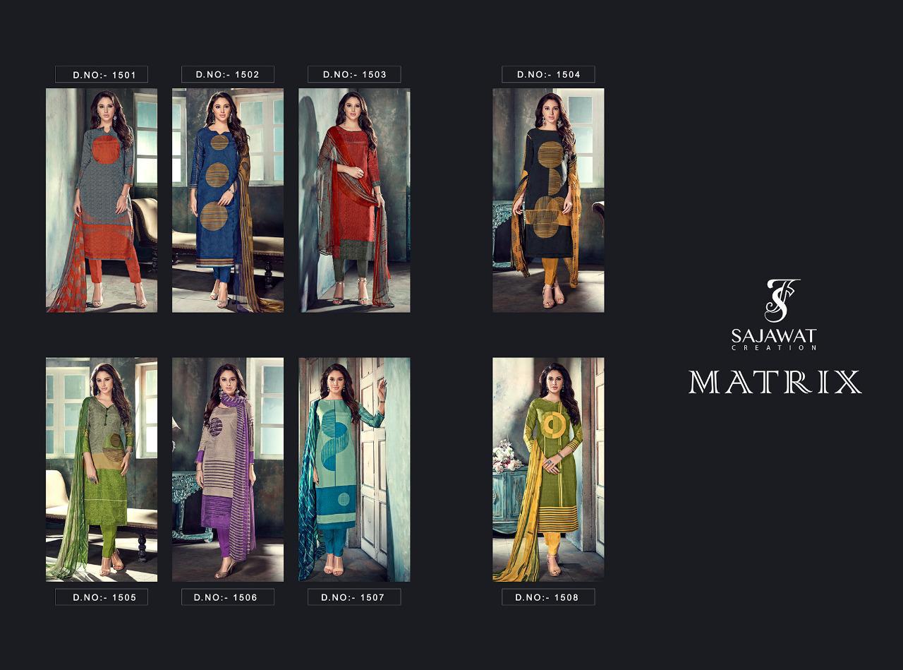 Sajawat Present Matrix Partywear Dress Material