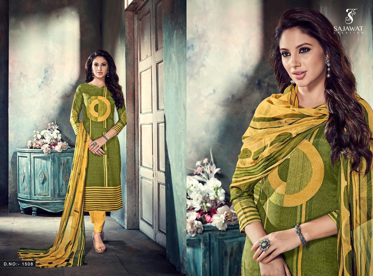 Sajawat Present Matrix Partywear Dress Material