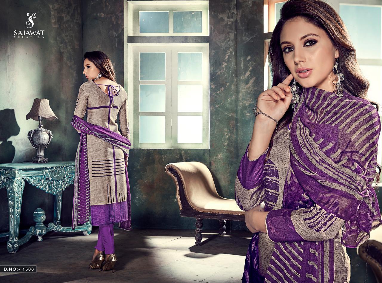 Sajawat Present Matrix Partywear Dress Material