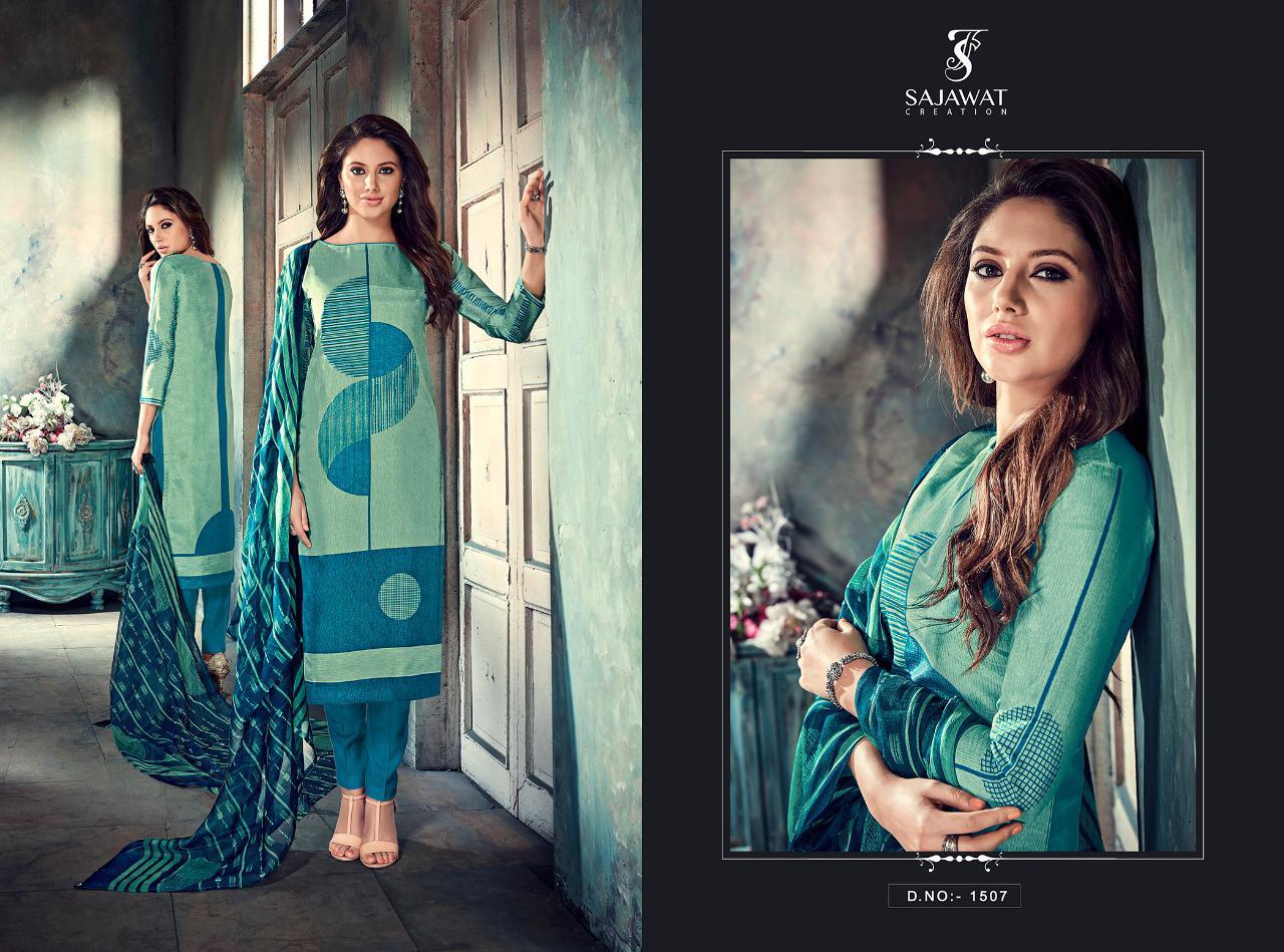 Sajawat Present Matrix Partywear Dress Material