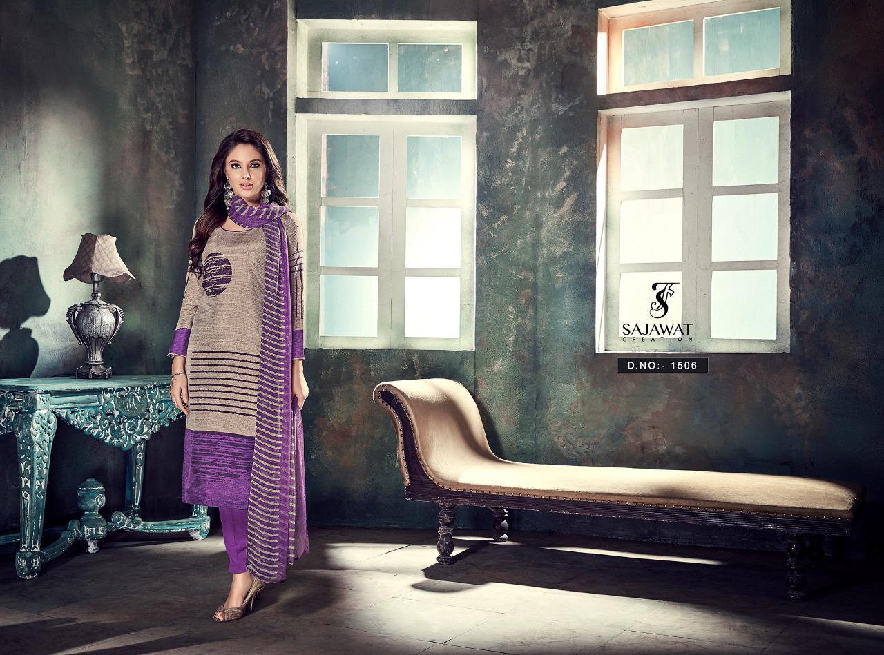 Sajawat Present Matrix Partywear Dress Material