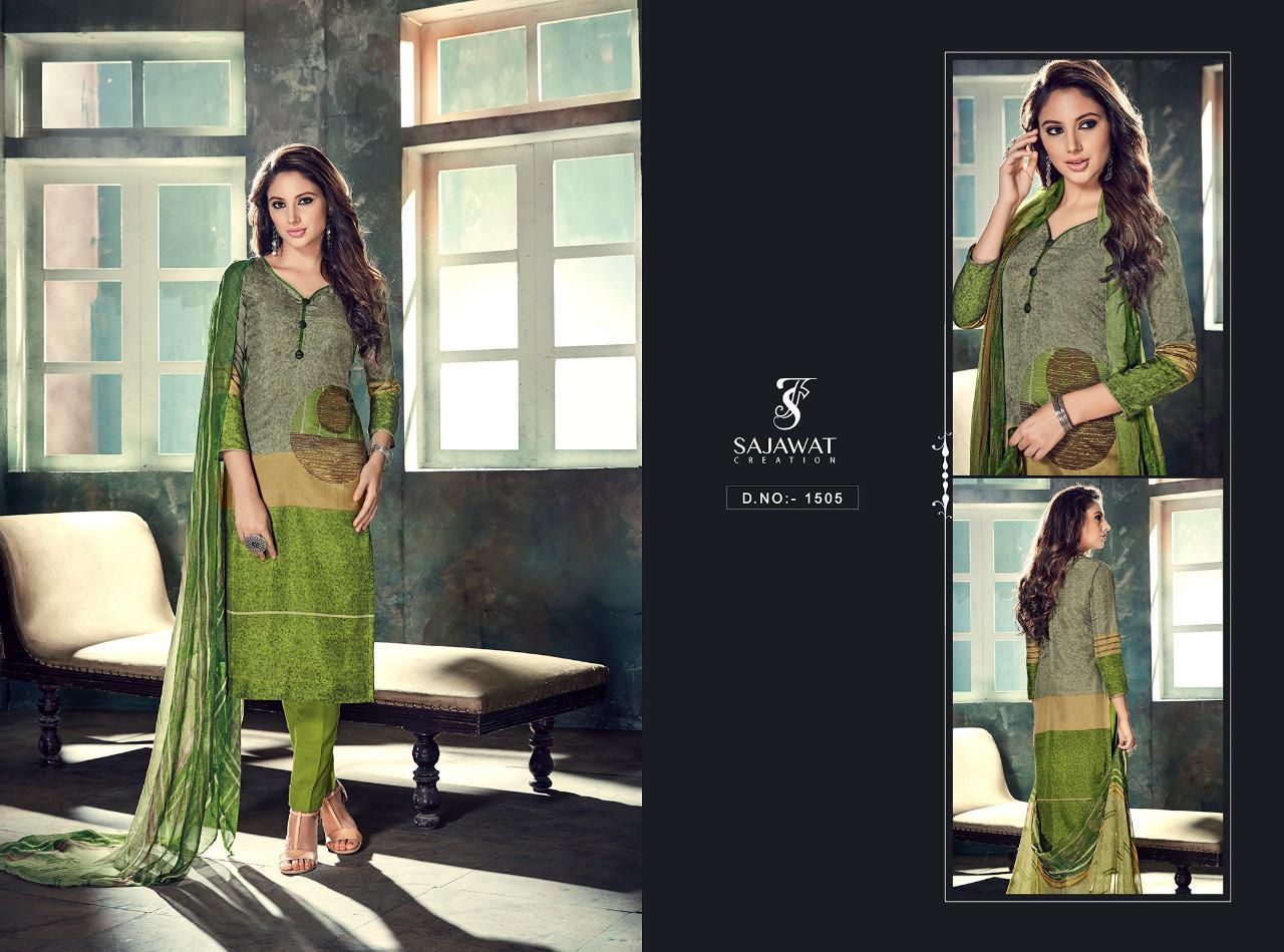 Sajawat Present Matrix Partywear Dress Material