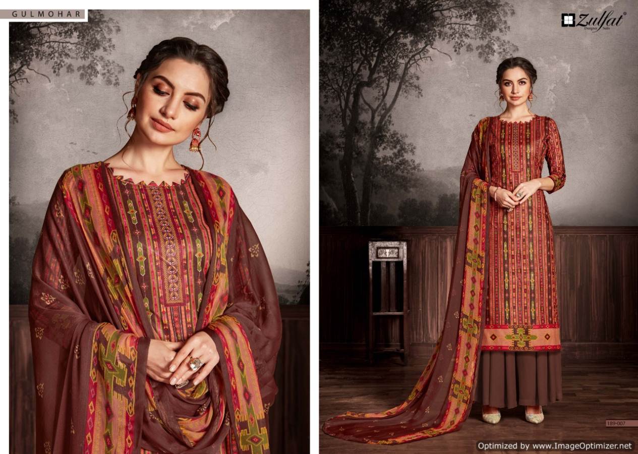 Zulfat  Present  Gulmohar  Digital Printed Dress Material