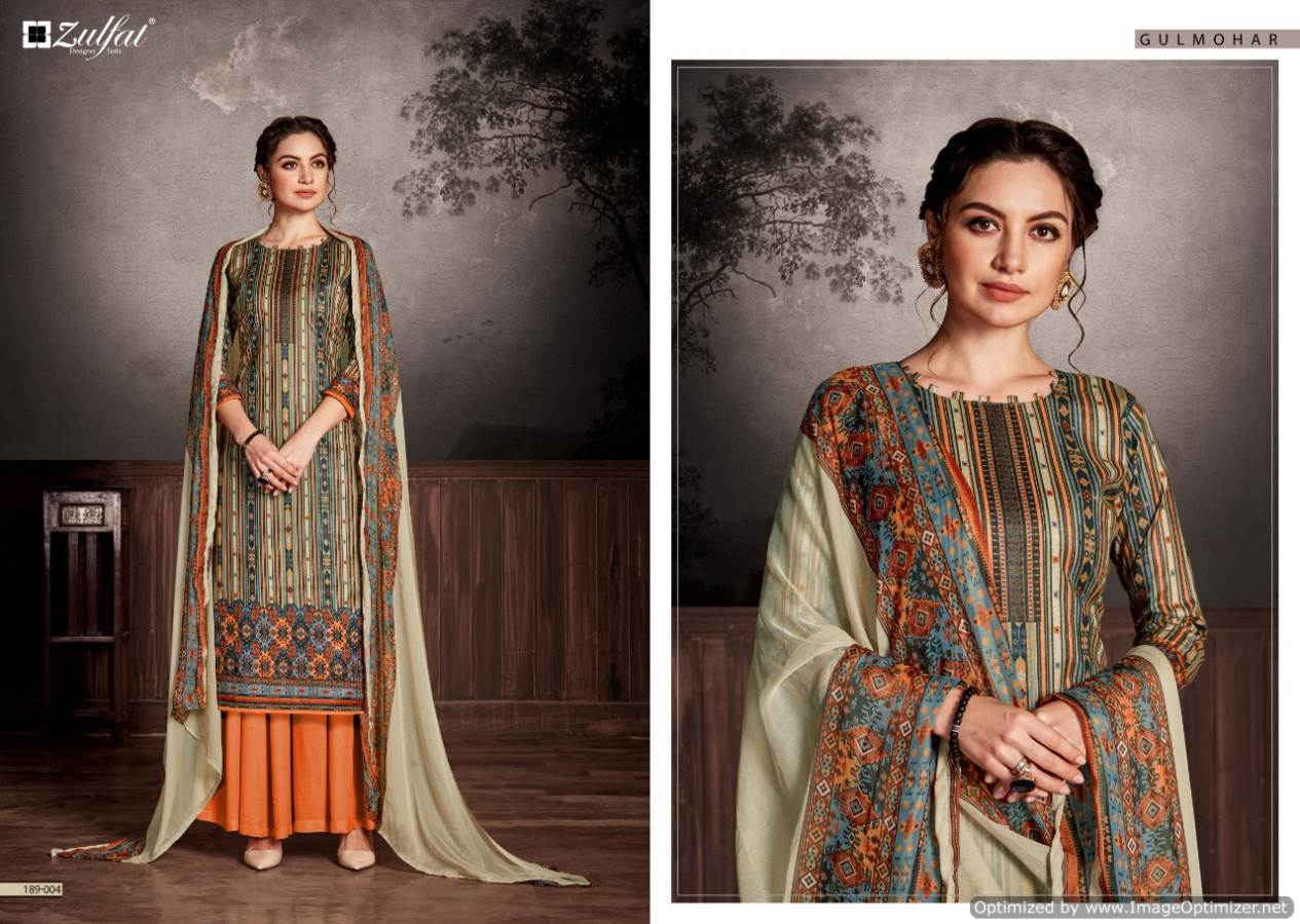 Zulfat  Present  Gulmohar  Digital Printed Dress Material