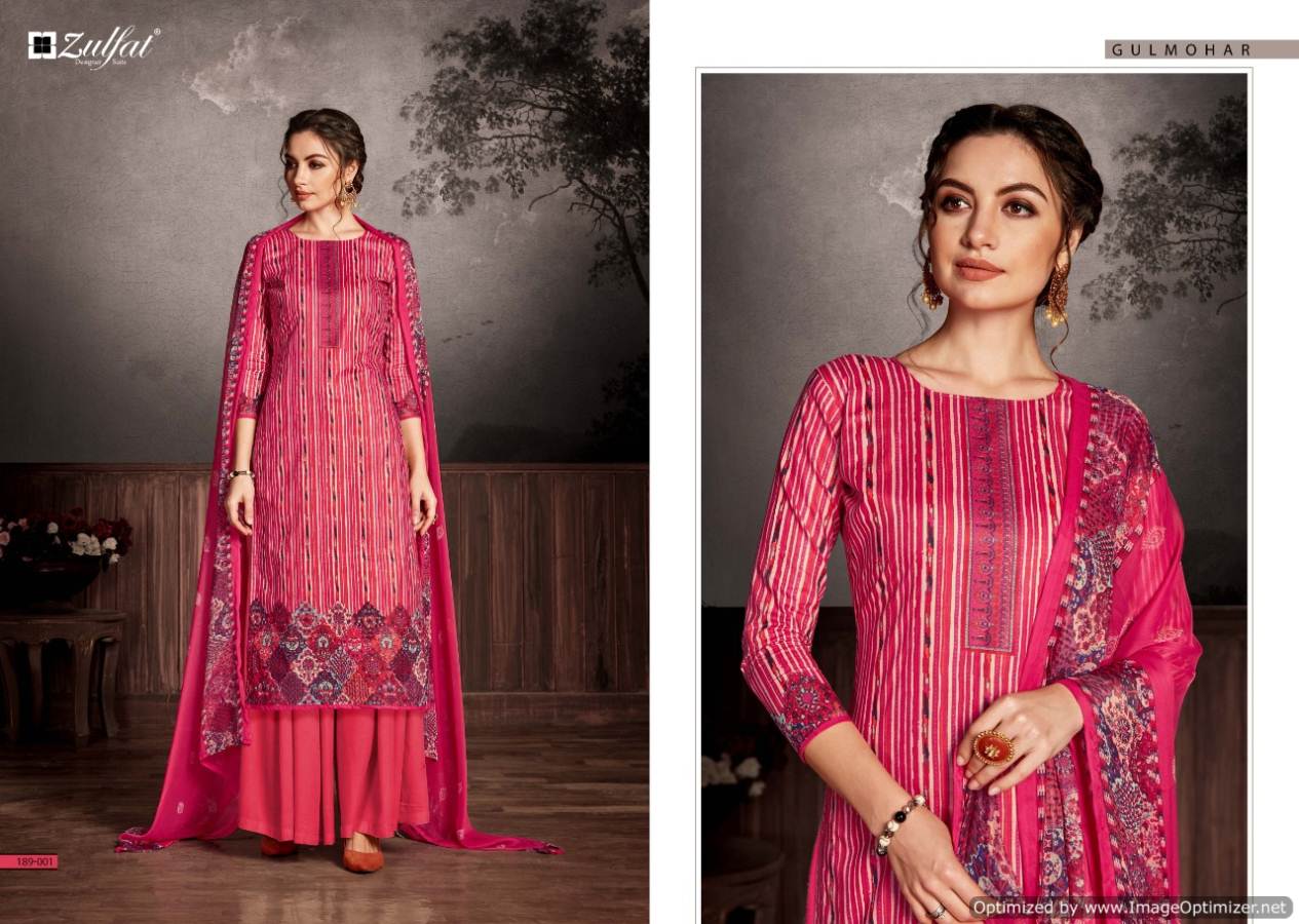 Zulfat  Present  Gulmohar  Digital Printed Dress Material
