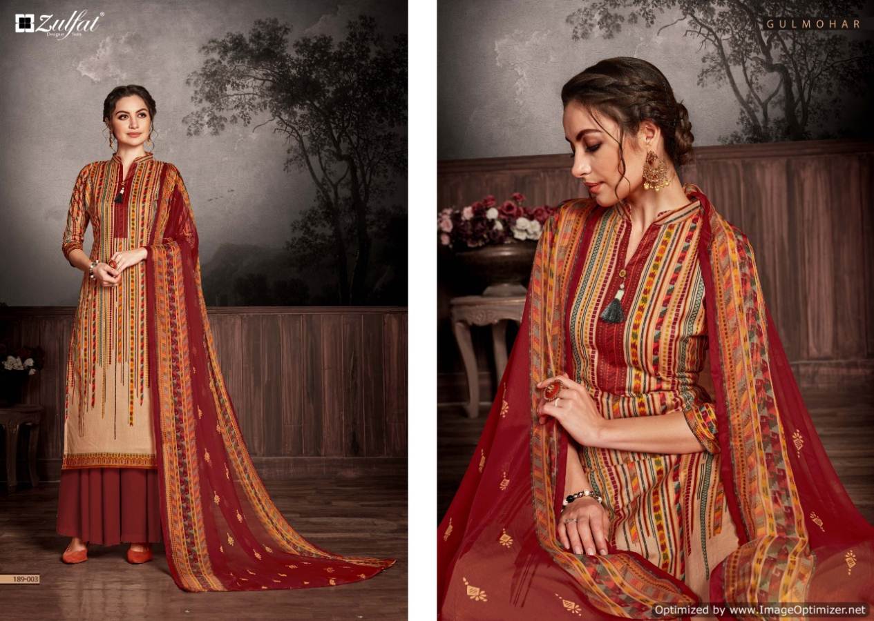 Zulfat  Present  Gulmohar  Digital Printed Dress Material