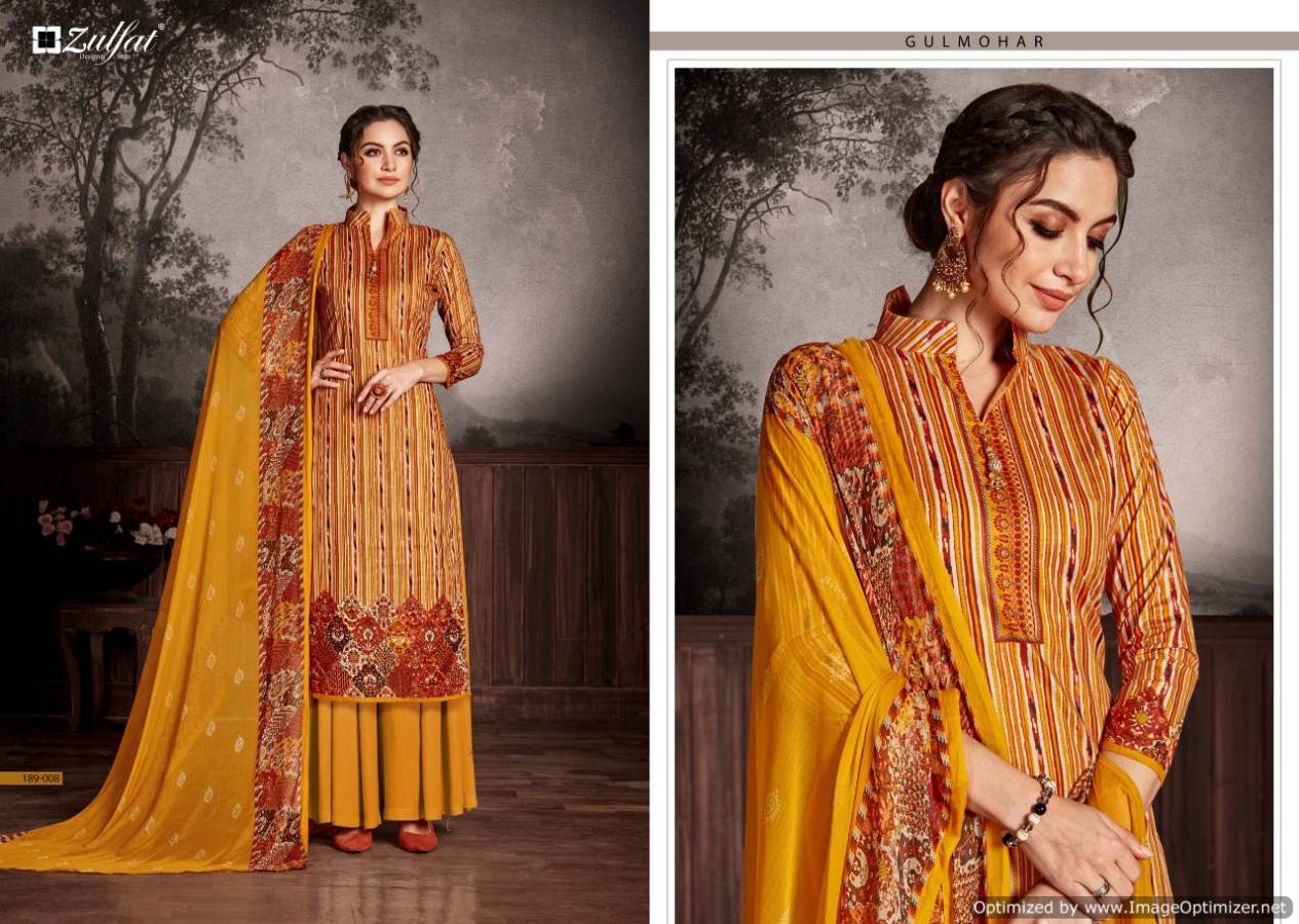 Zulfat  Present  Gulmohar  Digital Printed Dress Material