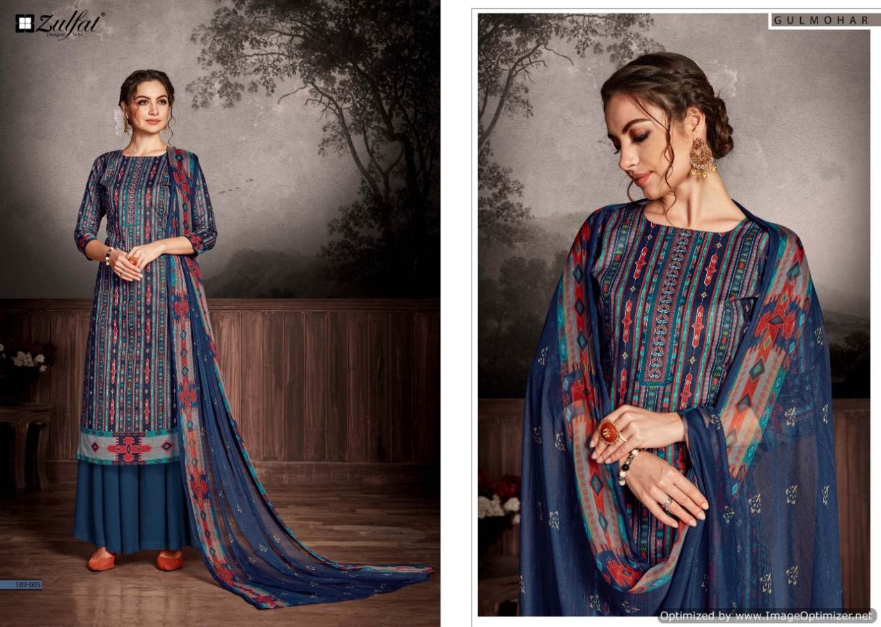 Zulfat  Present  Gulmohar  Digital Printed Dress Material