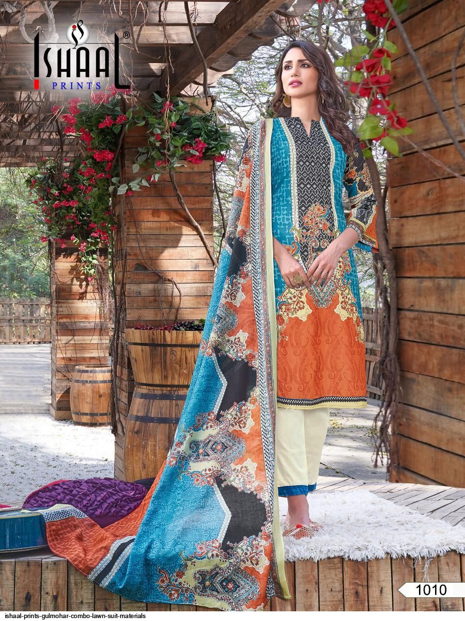 Ishaal Gulmohar Combo  Pure Lawn Collection