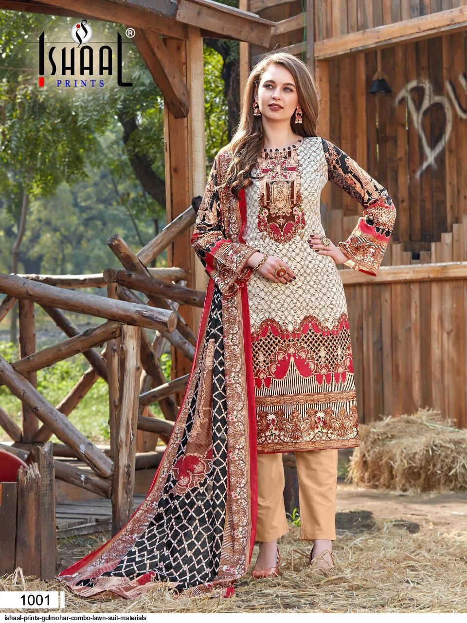 Ishaal Gulmohar Combo  Pure Lawn Collection