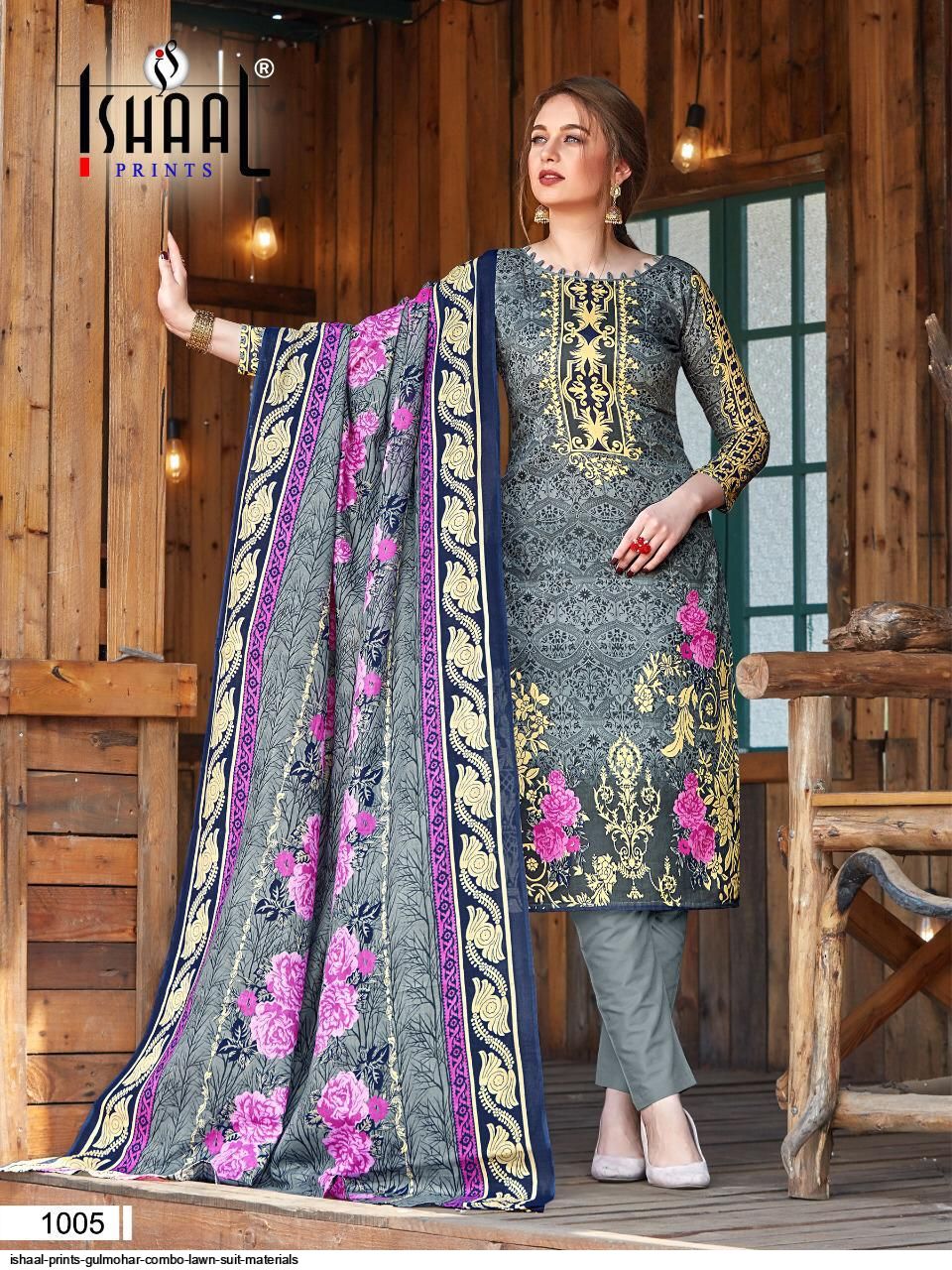 Ishaal Gulmohar Combo  Pure Lawn Collection