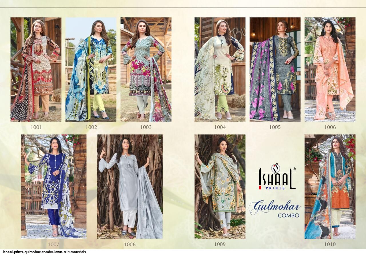 Ishaal Gulmohar Combo  Pure Lawn Collection
