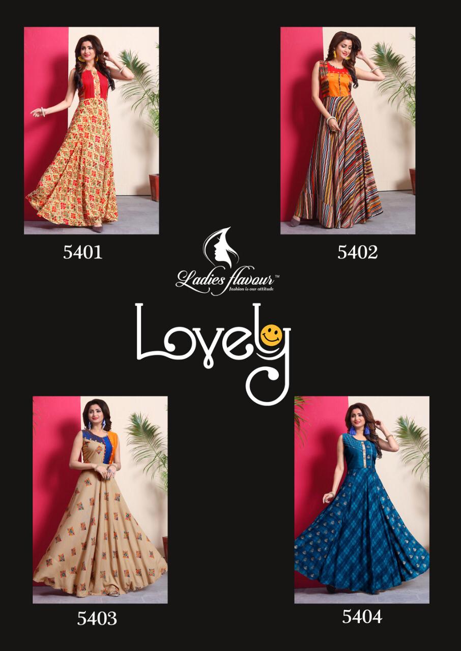 Lovely By Ladies Flavour Anarkali Long Kurtis Catalogue