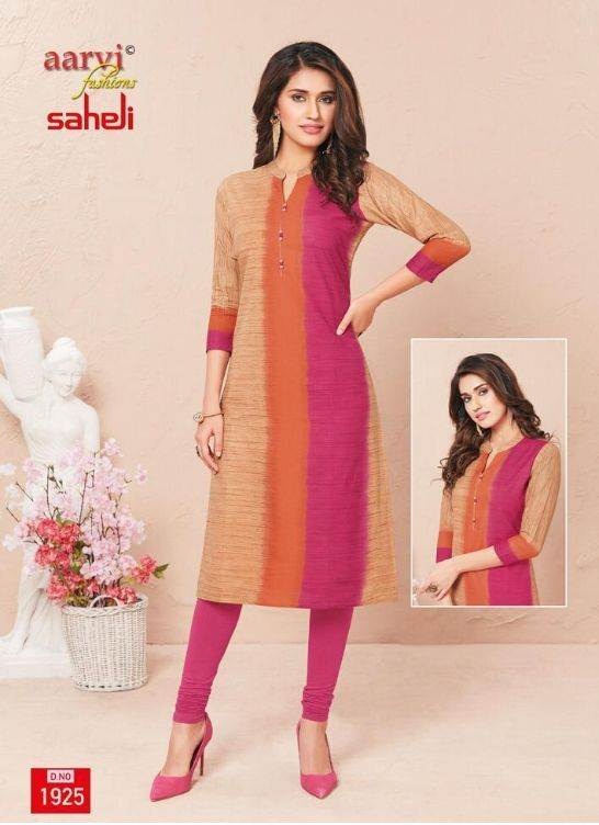 Aarvi Fashions Presents Saheli 9 Nx Cotton Printed Straight-cut Casual Kurtis