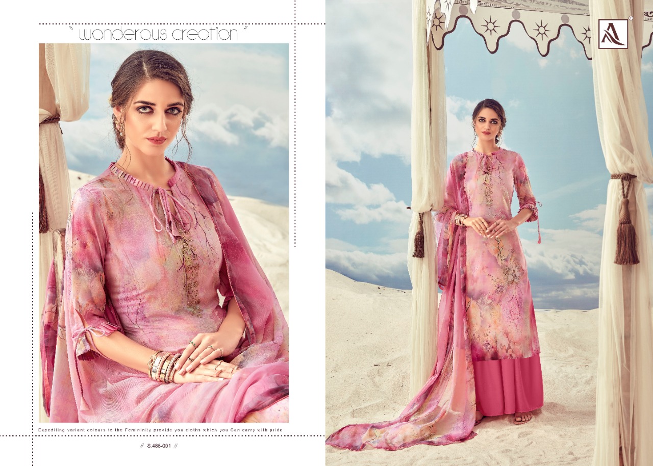 Alok Presents Aaisha Collection Of Jam Cotton Digital Printed Designer Suit