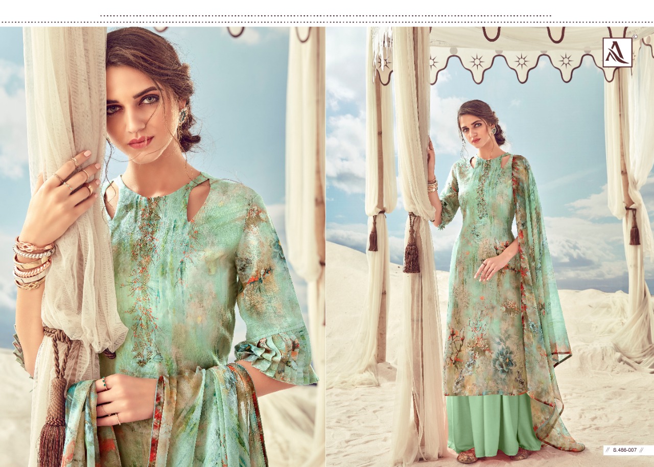 Alok Presents Aaisha Collection Of Jam Cotton Digital Printed Designer Suit