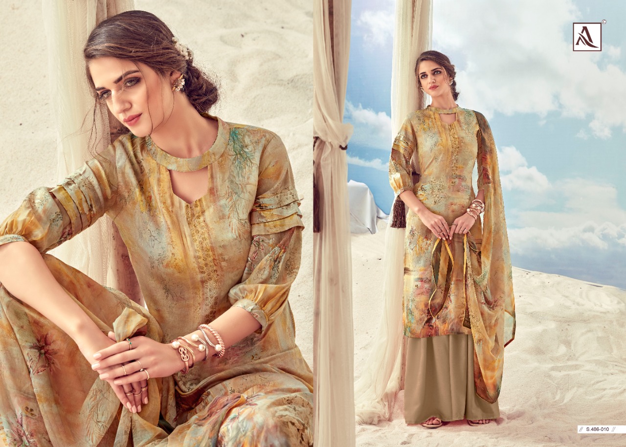 Alok Presents Aaisha Collection Of Jam Cotton Digital Printed Designer Suit