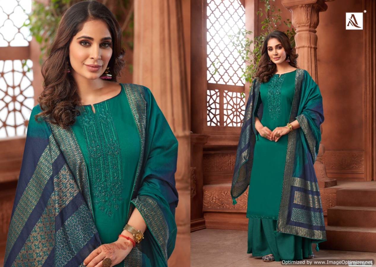Alok Presents Avisaa Collection Of Fancy Embroidered Jam Cotton Designer Dress Materials