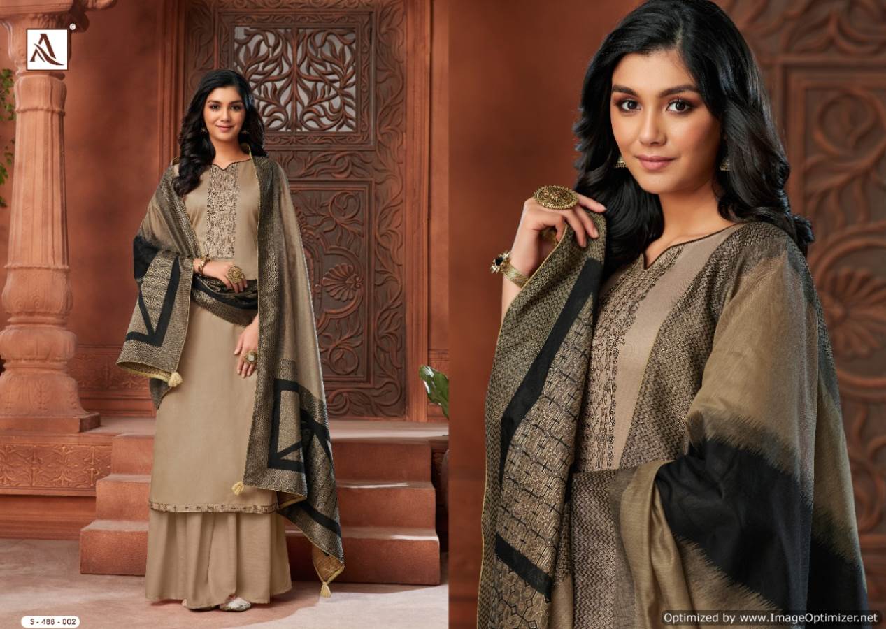 Alok Presents Avisaa Collection Of Fancy Embroidered Jam Cotton Designer Dress Materials