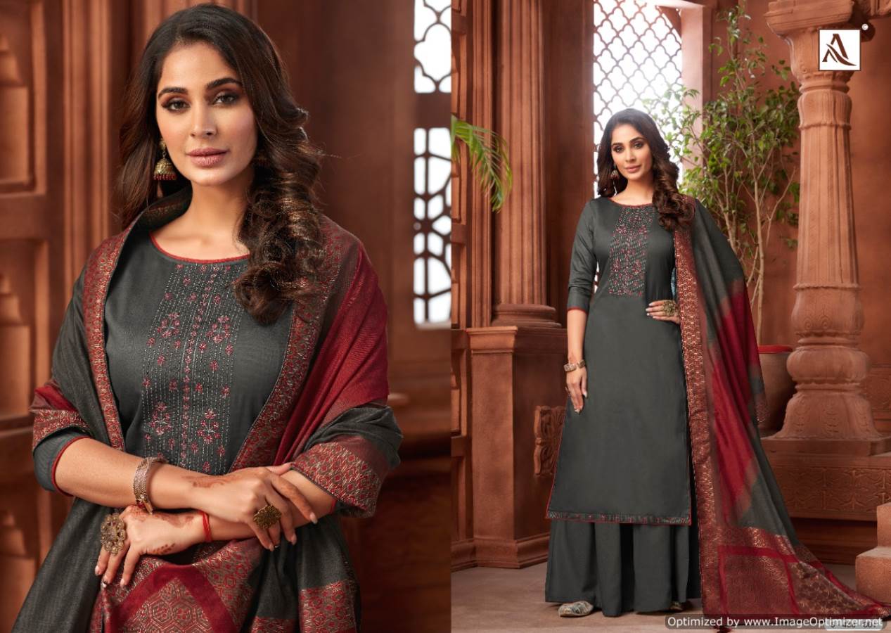 Alok Presents Avisaa Collection Of Fancy Embroidered Jam Cotton Designer Dress Materials