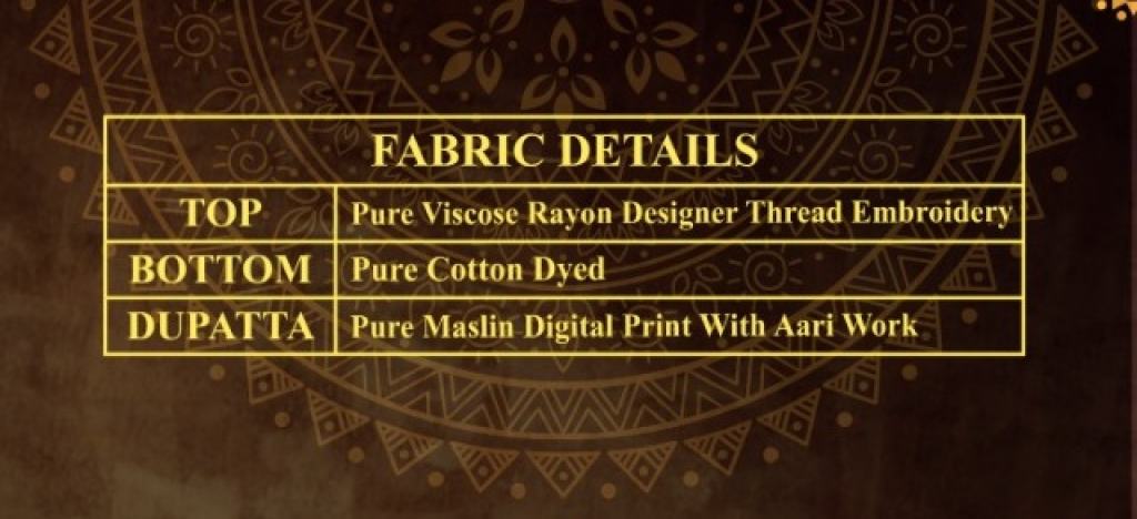 Alok Presents Wanya Collection Of Viscose Thread Embroidered Designer Dress Materials