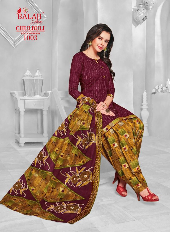 Balaji Presents Chulbuli Collection Of Pure Cotton Casual Wear Dress Materials