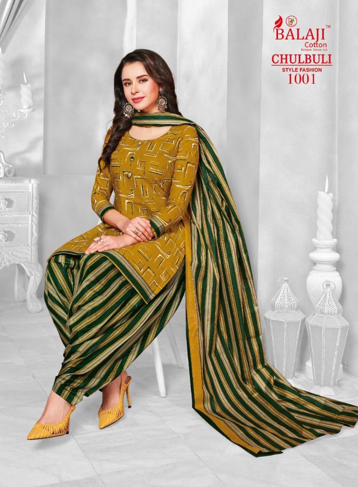 Balaji Presents Chulbuli Collection Of Pure Cotton Casual Wear Dress Materials