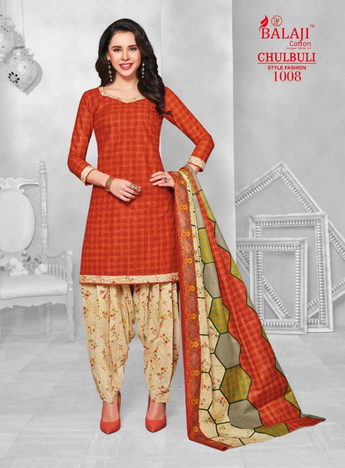 Balaji Presents Chulbuli Collection Of Pure Cotton Casual Wear Dress Materials