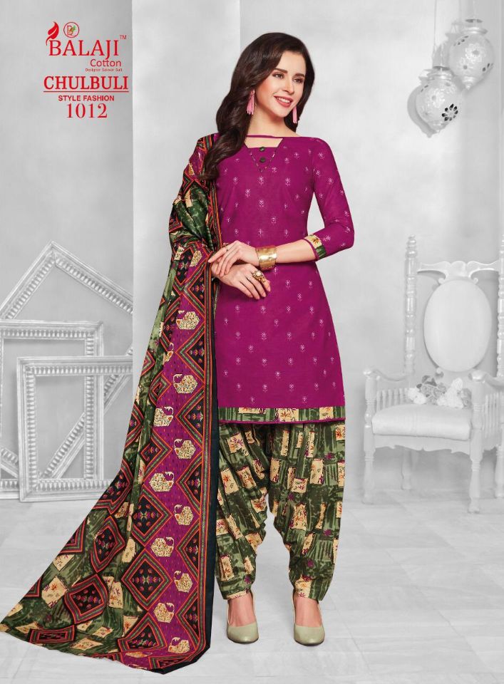Balaji Presents Chulbuli Collection Of Pure Cotton Casual Wear Dress Materials