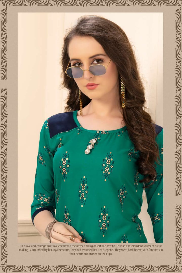 Fashion Talks Presents Plazo Queen Collection Of Printed Kurtis With Sharara